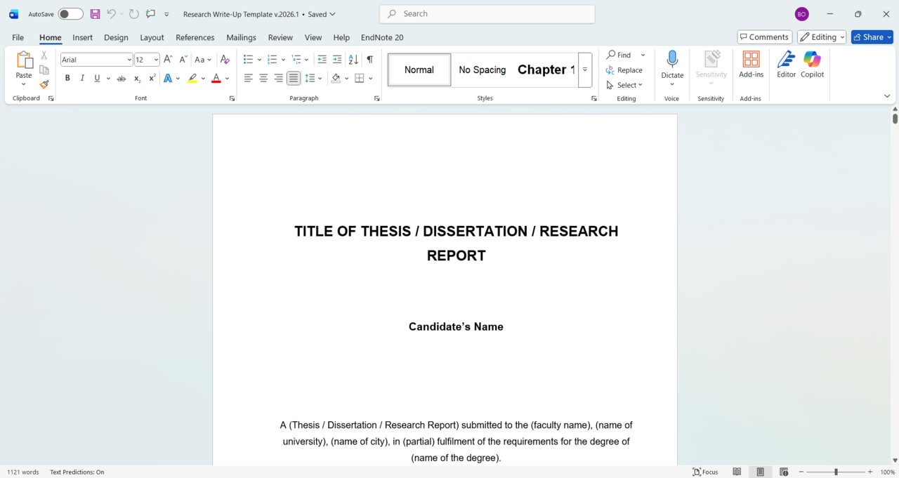 Research Write-up Template cover image