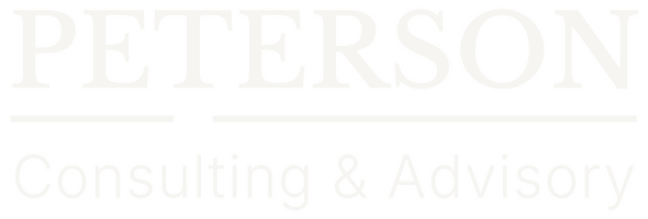 Peterson Consulting & Advisory 2026 Dark Mode Logo