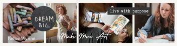 banner of the artist and art supplies