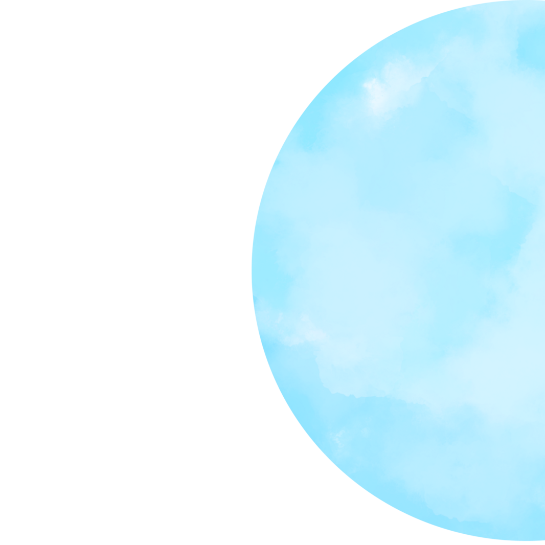 light blue semi circle