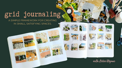 grid journaling title card