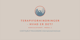 15. MODUL 2 - Terapiforhindring - hvad er det? 2026