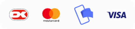 Dankort, Mastercard, MobilePay, Vipps, Visa