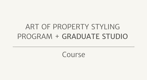 Art of Property Styling PROGRAM  Graduate Studio Product Card