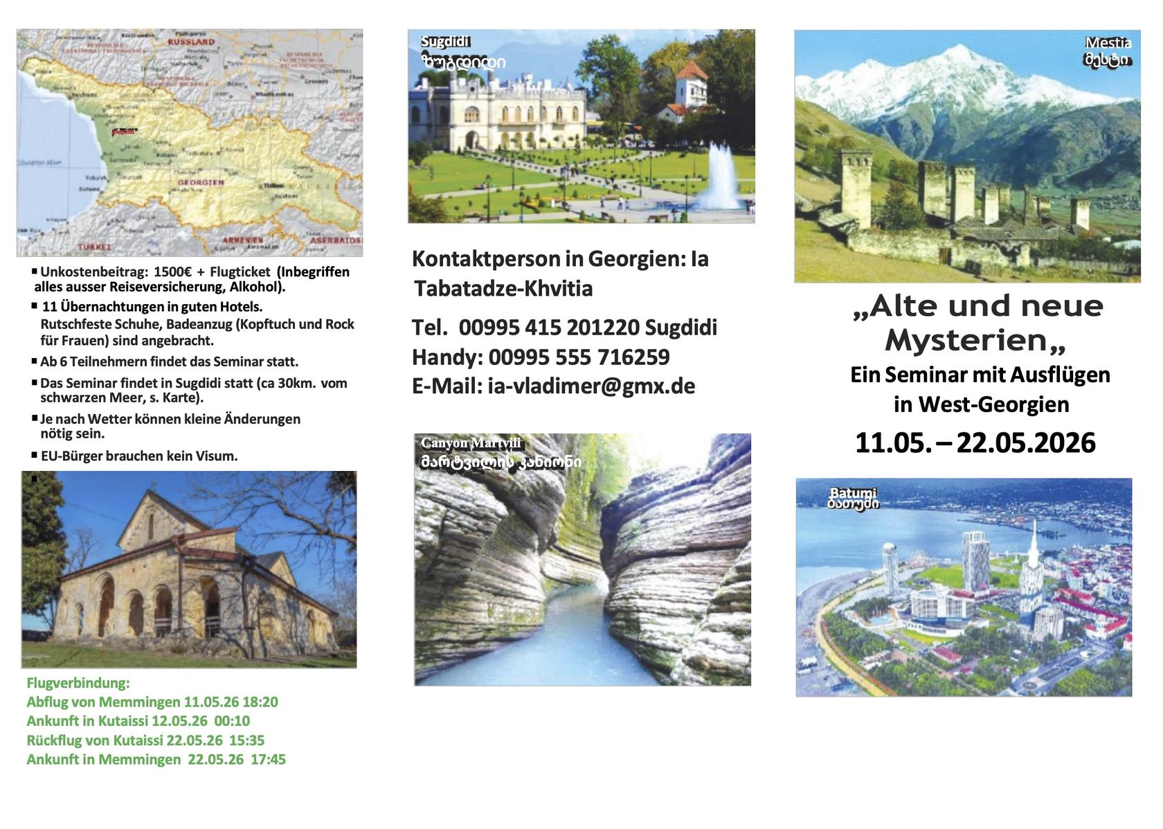 Seminar Ia und Wowa Khvitia Georgien 2026