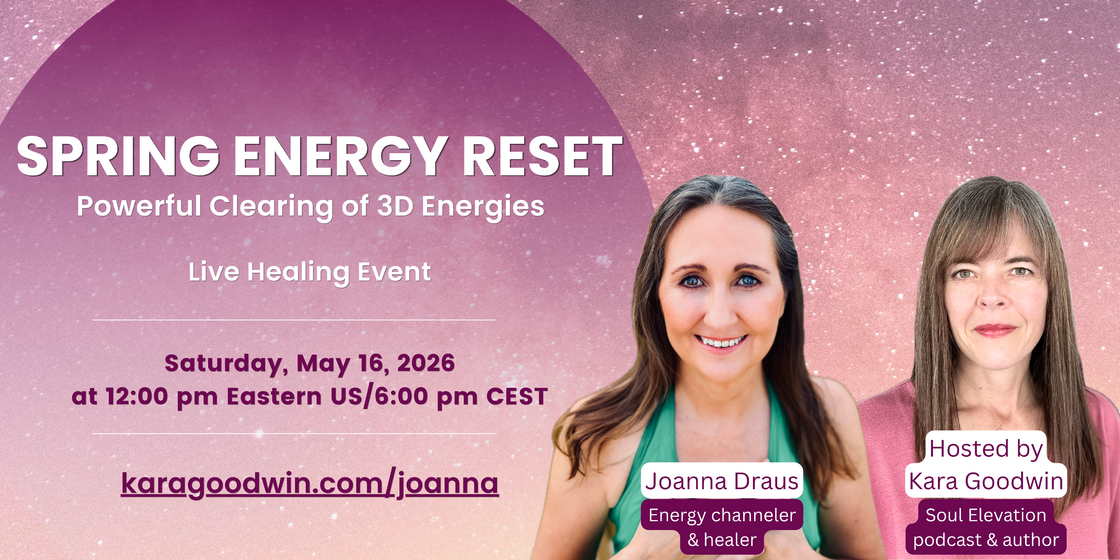 Healing spring energy reset banner - Joanna Draus