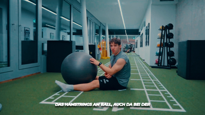 3. Hamstrings with swiss ball