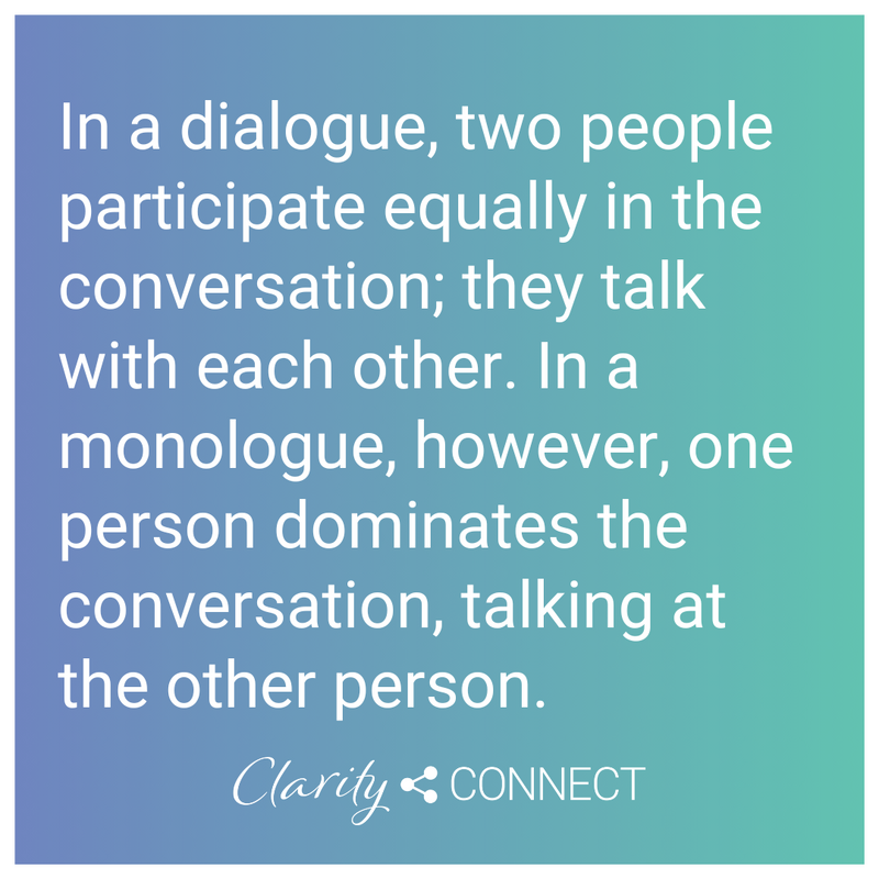 In a dialogue