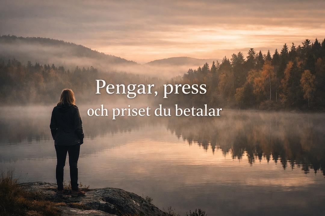 Morgonrök och reflektion vid sjön (1)