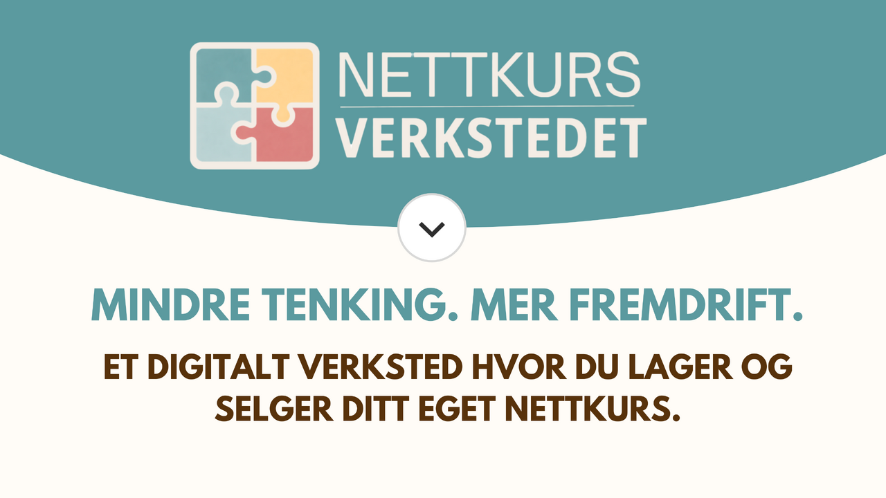 Nettkursverkstedet produktkort turkis