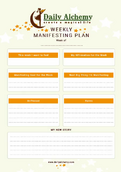 Weekly Manifesting Plan Instructions