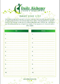 Daily Love List Instructions