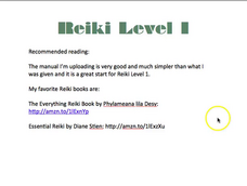 Reiki 1 Video 12 recommended reading
