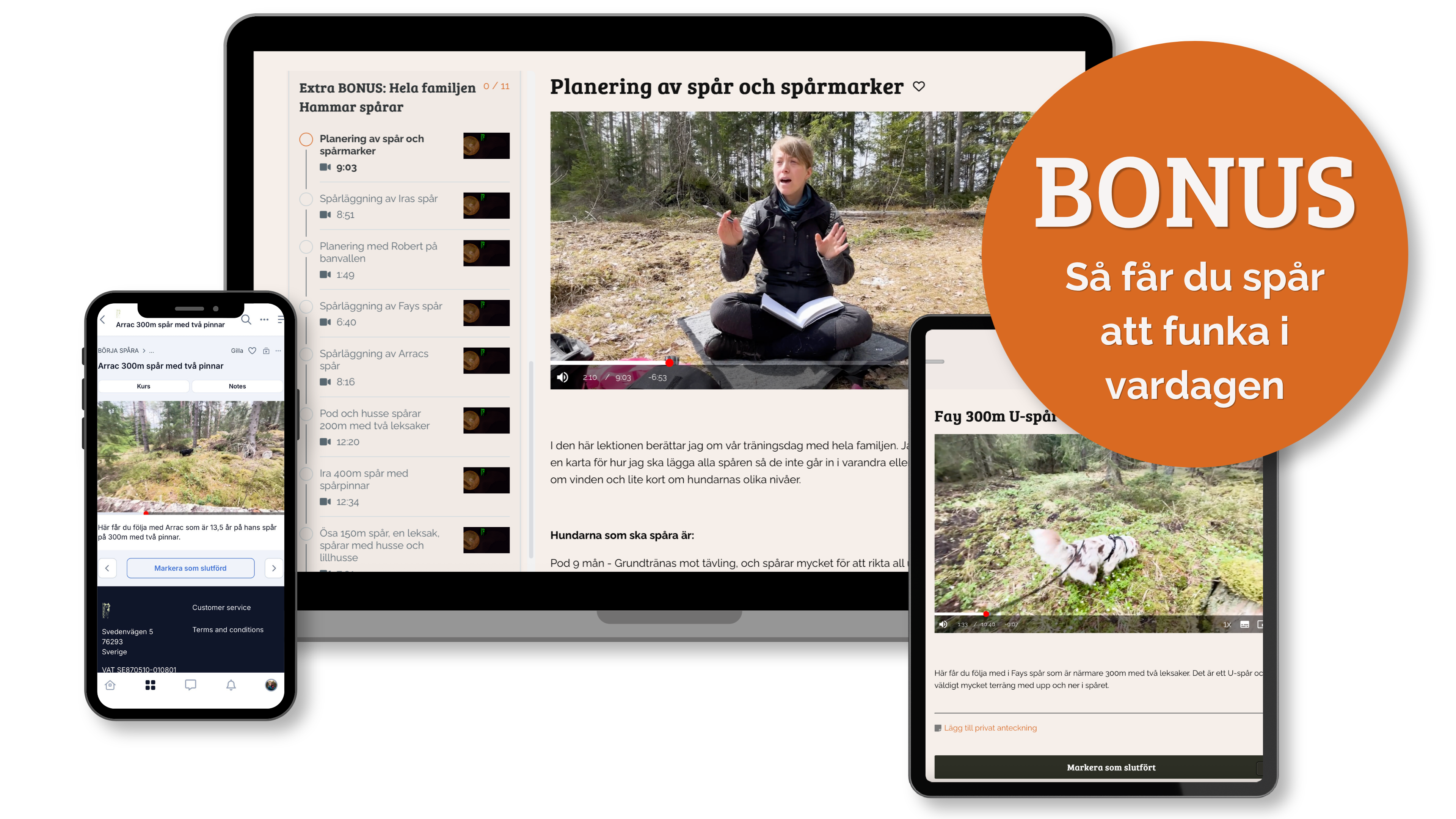 Mock-ups Börja spåra bonus