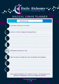 Magical Lunar Planner Instructions
