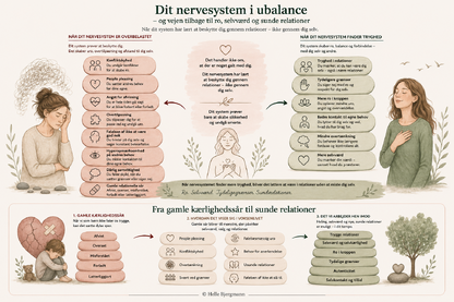“Illustration af nervesystem, selvværd og relationer hos psykoterapeut i Skive”