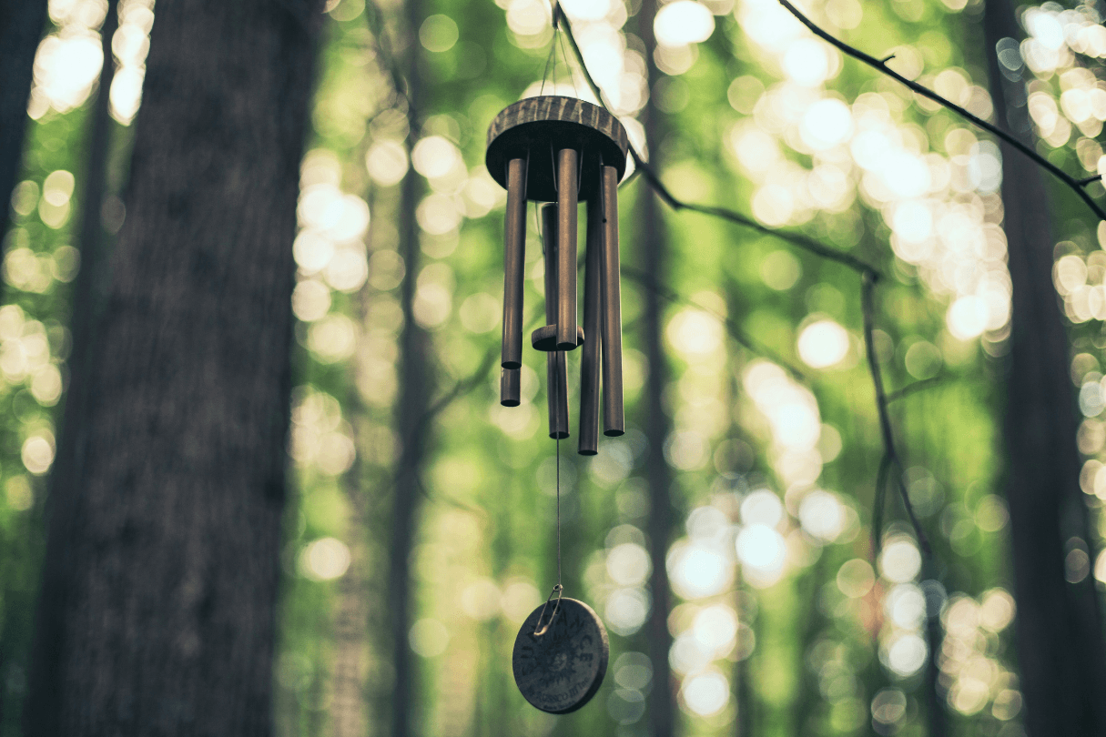 wind chime in the forest