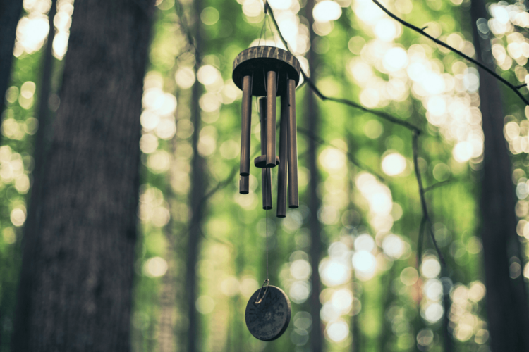 wind chime in the forest
