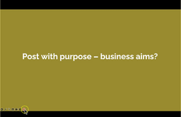 4. Post with purpose