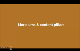 6. Aims and content pillars