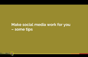 8. Social media tips