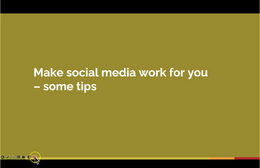8. Social media tips