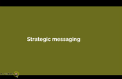 11. Strategic messaging
