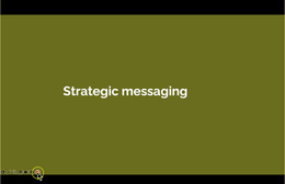 11. Strategic messaging