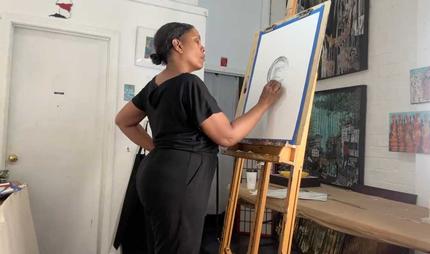 Alison at the Easel