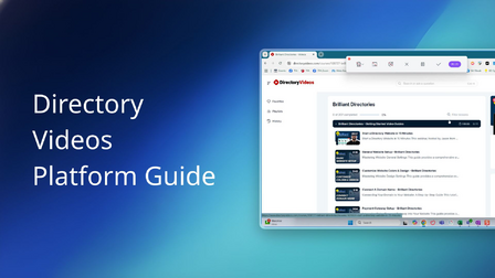 Directory Videos Platform Guide (video)