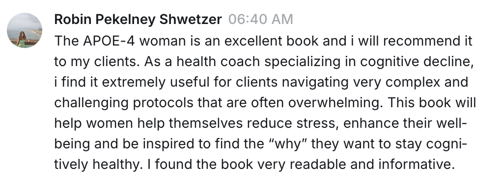 Robin APOE4 Woman Book Review
