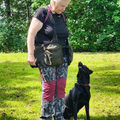 Marianne Madsen og Indi, F1 Labrador - Eliteklassen, udtaget til eliteturneringen, udtaget til DM 3 gange, fynsmestre to gange