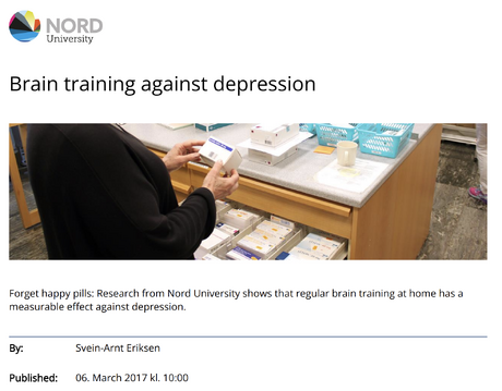 Artikel: Nord University: Brain training against depression