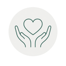 Two hands holding a heart