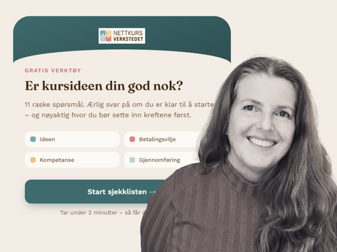 Test kursideen din