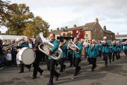 Enjoy brass/silver bands at Masham Sheep Fair