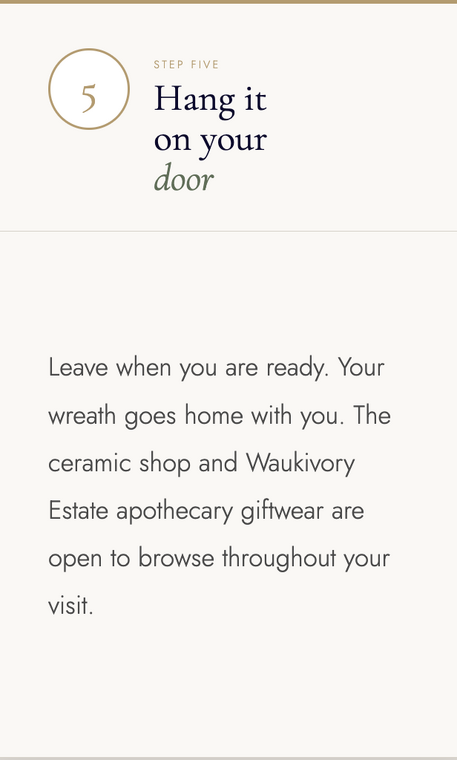 How the wreath bar works 5