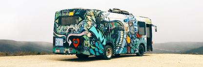 Colorful Tour Bus