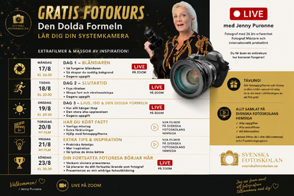 Veckans program Gratis Fotokurs, lär dig din systemkamera