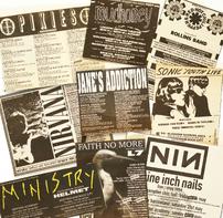 Music flyers spread out