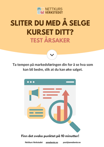 Bilde av PDF for å ta tempen på markedsføringen av nettkurs