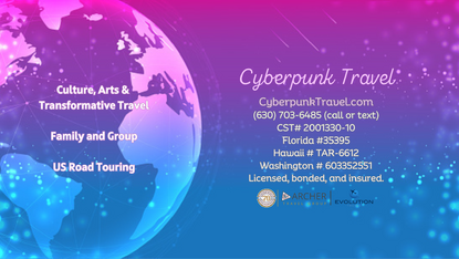 Cyberpunk travel Info Banner