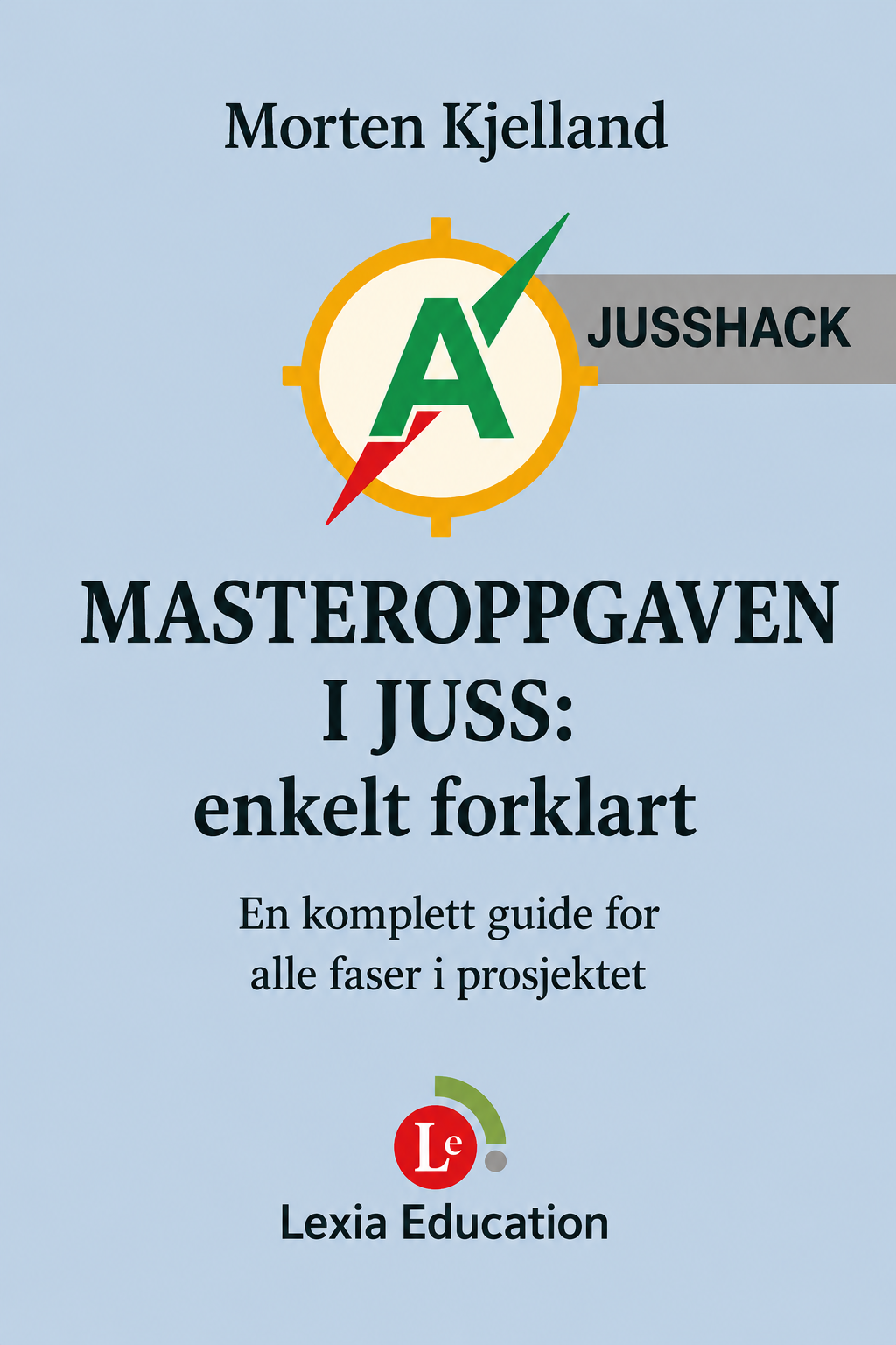 Omslaget til multimedieboken Masteroppgaven i juss: enkelt forklart