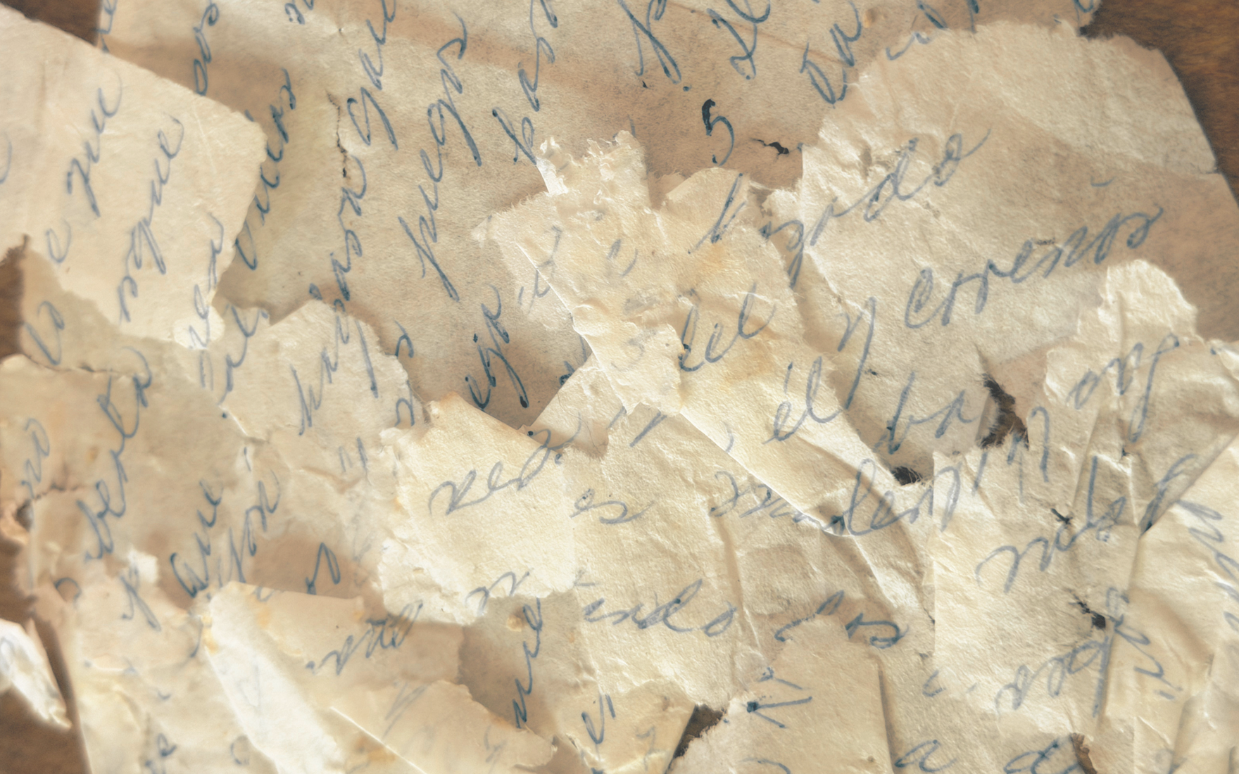 old letter scraps