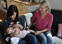 Mother breastfeeding a baby