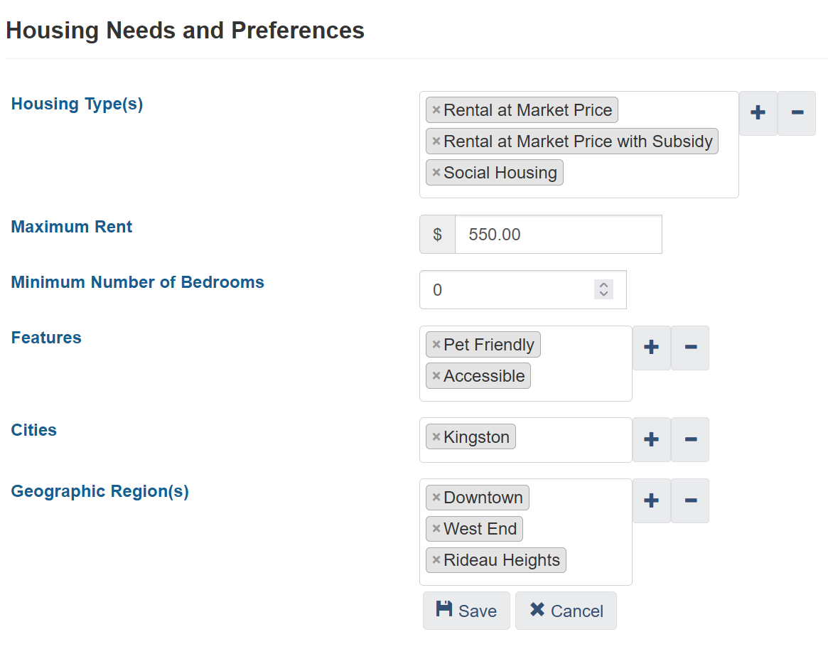 Housing Needs and Preferences 1