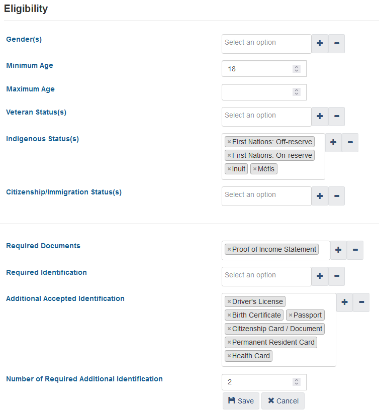 Housing Unit Eligibility