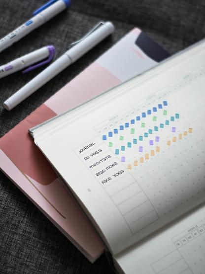 Journal showcasing routine and structure