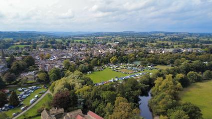 Parking on the recreation ground for Masham Sheep Fair