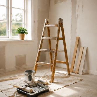 Billede af stige, maling, renovering